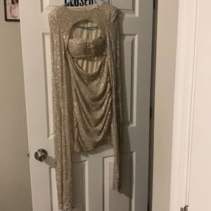 This dress is S the dress is also new is in a perfect condition.